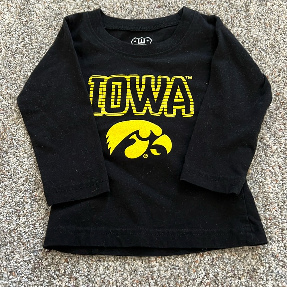 Wes and Willy Girls University of Iowa Hawkeye 12 month top